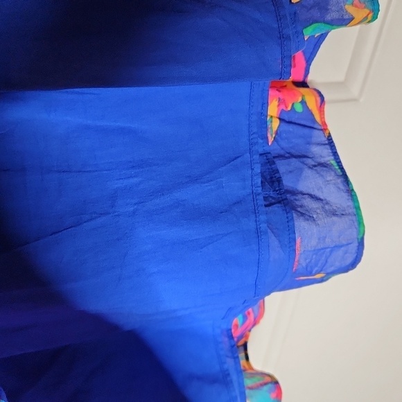 J.Crew Factory Smocked Tiered Mini Skirt Blue Size XS NWT - Picture 4 of 11